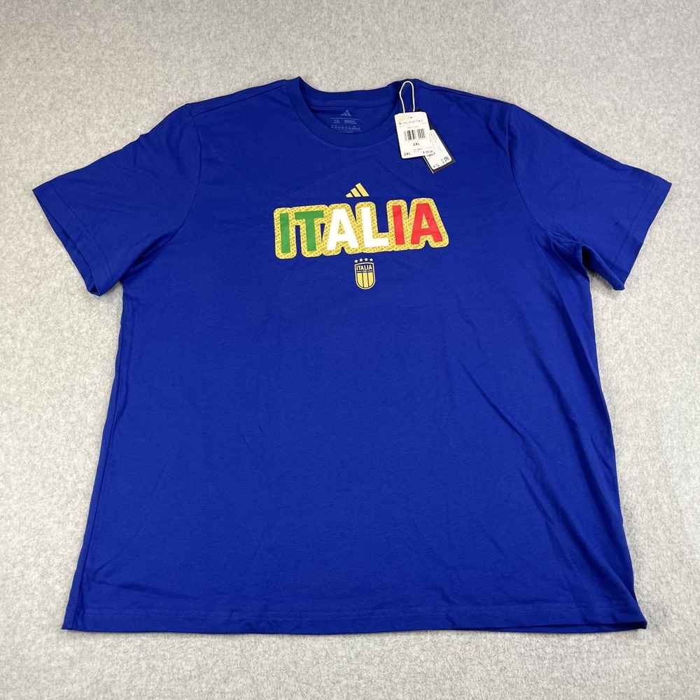 Adidas FIFA World Cup 26 Italy Blue Home Graphic Tee Mens XXL KG3084